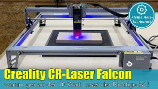 Creality 10 Watt CR-Laser Falcon⏐was kann der Laser?⏐ Test Deutsch⏐kleine holzwerkstatt