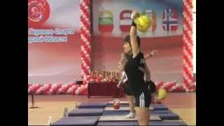 Nina Meiier (France Poids de Force), kettlebell snatch (European Championship 2012)