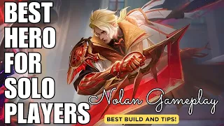 Best Nolan Tutorial for Solo Players | Best Build for Nolan | MVP and 15+ kills | MLBB