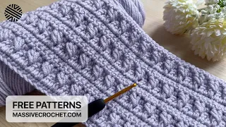 EASY & FAST Crochet Pattern for Beginners! ⚡️ AWESOME Crochet Stitch for Baby Blanket, Bag & Scarf