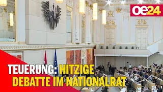 Teuerung: Hitzige Debatte im Nationalrat