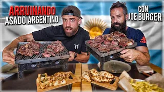 ARRUINANDO un ASADOR ARGENTINO con JOEBURGER 🇦🇷 *el DUEÑO NO PARA de SACAR COMIDA*