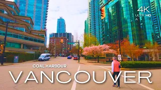 Vancouver - Coal Harbour 4K Walking Tour | British Columbia