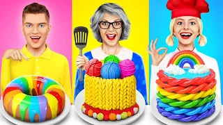 Desafío de Cocina Yo Contra la Abuela | Decoración de Pasteles Extrema por YUMMY JELLY