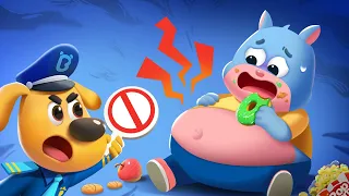 Don't Overeat | Good Habits for Kids | Kids Cartoon | Police Cartoon | Sheriff Labrador