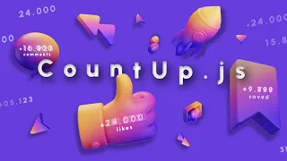 Counter using HTML CSS and JavaScript | CountUp.js Tutorial