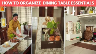 How to Organize Dining Table Essentials in Small Space | Ideas to Organize Small Cabinet