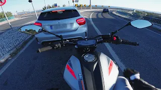 The Best Part of The Day | YAMAHA MT07 AKRAPOVIC  + QUICKSHIFTER | POV [4K]