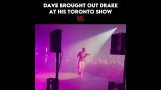 Dave Brought Out Drake At His Toronto Show!!