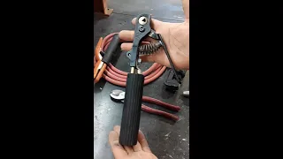 Arc welding - stinger V 350 amp electrode holder vs  standard holder - set up and side by side look