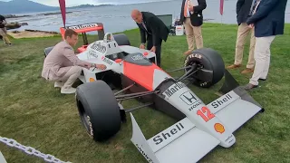 1988 McLaren MP4/4 Body Removal & Startup - Pebble Beach 2023