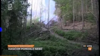 Požiar lesného porastu Slavošovce 26.5.2014 (TV JOJ)