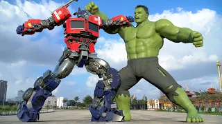Transformers x Avengers: Optimus Prime vs Hulk Final Fight Scene | The New Empire - Official Movie