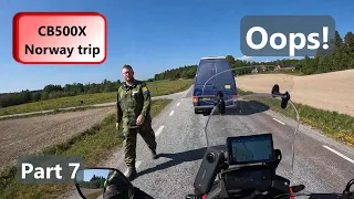 CB500X - Solo Norway trip Part 7 - Crossing into Norway and a military convoy encounter