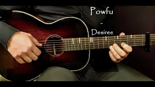 How to play POWFU - DESIREE  Acoustic Guitar Lesson - Tutorial