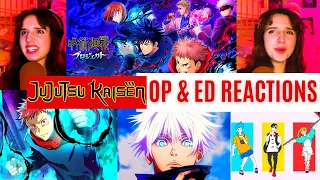 REACTING to EVERY *Jujutsu Kaisen OP & ED 1-2* SO GROOVY!!! (First Time Watching) Anime Openings
