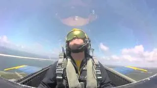 US Navy fighter jet engineer passes out during practice flight