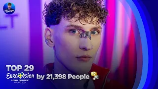 Eurovision 2024: Top 29 by 21,398 People