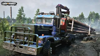 Logging On Muddy Roads - Pacific P512 PF - SnowRunner [ 1440p 60FPS ] Gameplay  (No Commentary)