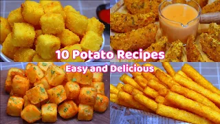 10 Amazing Potato Recipes! Collection! French fries! Potato Snacks! Crispy And Delicious!