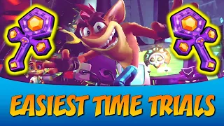 Top 10 EASIEST TIME TRIALS in Crash Bandicoot 4: It's About Time