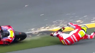 МОТО СПОРТ / ПАДЕНИЕ МОТОЦИКЛИСТОВ / MOTO GP