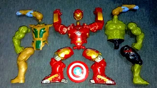 avengers superhero toys.. hulk buster vs hulk smash vs thanos armor.. merakit mainan