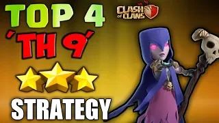 [ TOP 4 TH9 ] 2018 New 3 STARS WAR ATTACK STRATEGY | Clash Of Clans