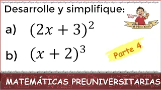 4. ESTO ES LO QUE DEBES SABER DE MATEMÁTICAS ANTES DE ENTRAR A LA UNIVERSIDAD. Parte 4