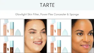 TARTE Glowlight Skin Filter, Power Flex Concealer & Sponge