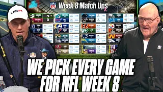 Pat McAfee & AJ Hawk Pick EVERY Game For Week 8 In The NFL (almost)