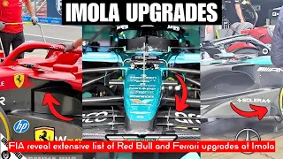 FIA reveals extensive list of Red Bull and Ferrari upgrades at Imola🔥