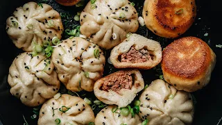 Sheng Jian Bao (recipe) 生煎包 Pan Fried Pork Bun