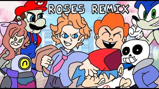 Roses Remix But Every Turn Another Character Sing It- Friday Night Funkin Animation