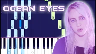 Billie Eilish - Ocean Eyes Piano Tutorial EASY (Piano Cover)