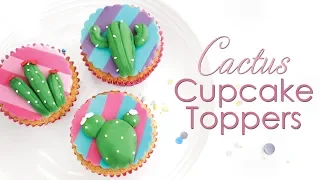 Cactus / Succulent Cupcake Toppers Cake Decorating Tutorial