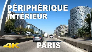 🇫🇷  Inner ring road in PARIS | Périphérique Intérieur de PARIS | 35 KM autour de PARIS | 4K