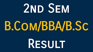 2nd Sem Result| B.Com| BBA| B.Sc| Calicut University