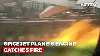 Video: SpiceJet Plane's Engine Catches Fire, Makes Emergency Landing