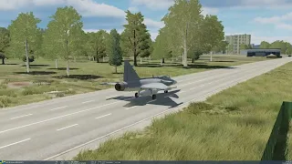 DCS Gripen, road base landing and take-off extravaganza
