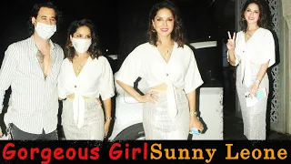Sunny Leone with  Husband Daniel Weber Both Looks Beautiful Capture at Party | Bollywood | Subscribe