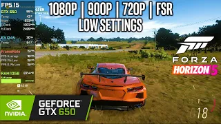 GTX 650 | Forza Horizon 5 - 1080, 900p, 720p, FSR