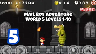Mail Boy Adventure - Gameplay Walkthrough Android Part 5 - World 5 Levels 1-10