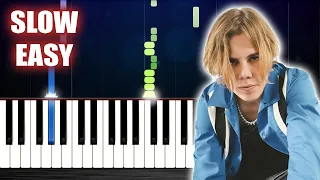 The Kid LAROI, Justin Bieber - Stay - SLOW EASY Piano Tutorial by PlutaX