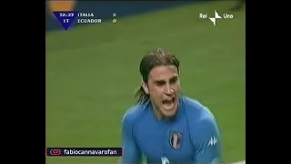 Italy vs. Ecuador 3/6/2002. World Cup 2002, Fabio Cannavaro "Italian commentary "