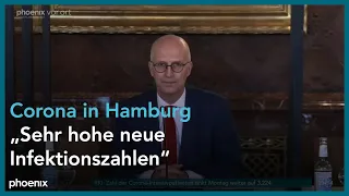 Pressekonferenz mit Peter Tschentscher zur aktuellen Corona-Lage in Hamburg am 11.01.22