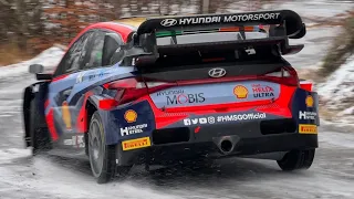 WRC Rallye Monte Carlo 2024 Best of Top Speed on Tarmac Toyota Hyundai M-Sport Rally1 Test | Full HD