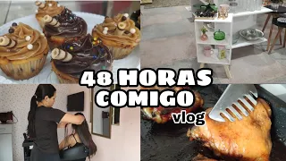 48 HORAS COMIGO Vlog :) #SELAGEM NO CABELO | Almoço | ROTINAS✨