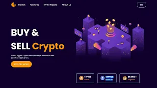 How To Design Crypto Currency Website In html, css, js | Add Crypto currency Price On Website.