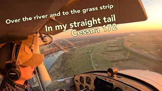 First Grass Strip Takeoff and Landing in My Vintage Cessna 172